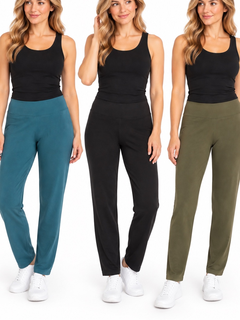 THREE! Torrid Size 2X Cotton Spandex Leggings Teal Black Olive Green